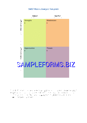 Swot Matrix Analysis Template doc pdf free